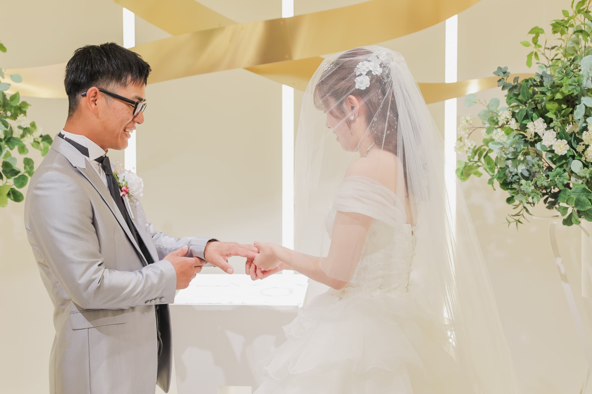 お子さまと一緒に迎えた、笑顔あふれる結婚式